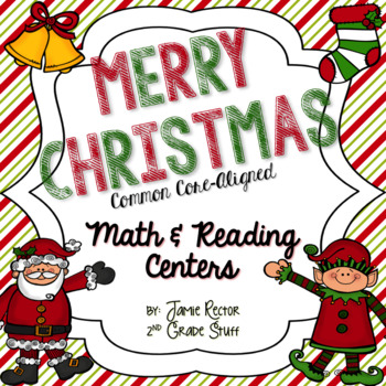 Preview of Christmas Math & ELA Centers - Aligned to Common Core Standards