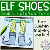Christmas Math Elf Shoes Coordinate Graphing Picture