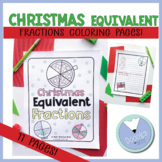 Christmas Math Equivalent Fraction Coloring Pages