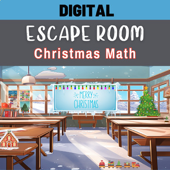 Preview of Christmas Math Escape Room | Christmas Activities | Math Digital Resource