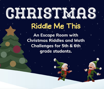 Preview of Christmas Math Escape Room - Fractions, Decimals and Percents
