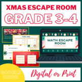 Christmas Math Escape Room (Grade 3-4)