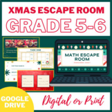 Christmas Math Escape Room (Grade 5-6)