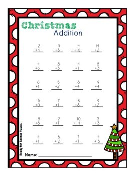 Christmas Math Fact Practice: Addition and Subtraction | TPT