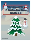Christmas Math Flip Card Game for Grades 2-3