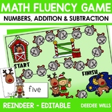 Christmas Math Fluency Game Numbers, Math Facts Addition, 