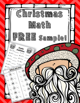 Christmas Math Free by The Pawsitive Teacher | Teachers Pay Teachers