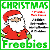 Free Christmas Math Games for Addition, Subtraction, Multi