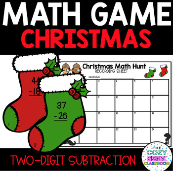 Christmas Math Game (Two-Digit Subtraction) by The Cozy Crafty Classroom