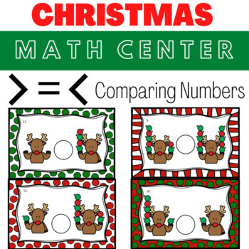 Preview of Christmas Math Game for Comparing Numbers with Greater Than and Less Than