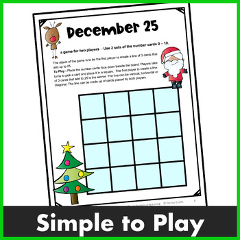 Christmas Think Fast Game Printable Instant Download 