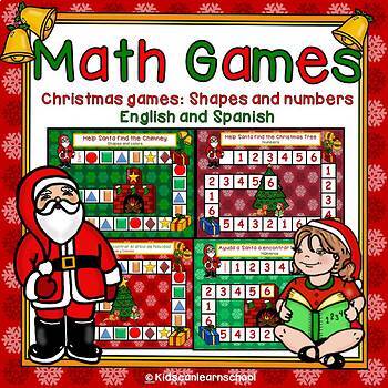 Christmas Math Games-Bilingual by Kidscanlearnschool | TpT