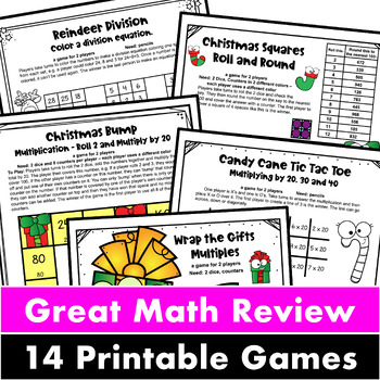 christmas math games fourth grade by games 4 learning tpt