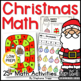 Christmas Math Games and Activities for Kindergarten and F