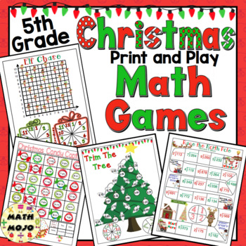 Preview of 5th Grade Christmas Math Games - 5th Grade Christmas Math Activities