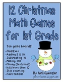 Christmas Math Games for 1st Grade
