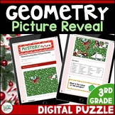 Christmas Math Geometry Practice Mystery Puzzle Digital Re