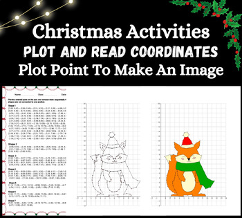 Preview of Coordinate Plane Graphing Plotting Points - Winter new years resolution 2024