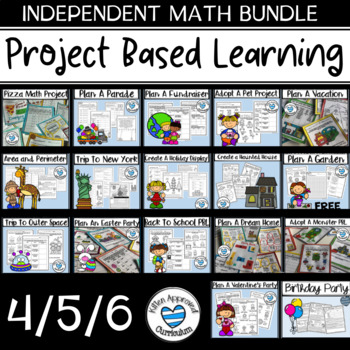Preview of Project Based Learning Bundle Math Enrichment Gifted Student Activities