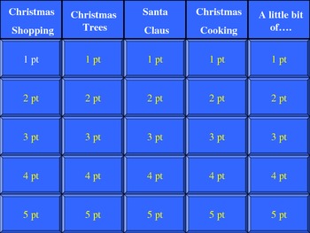 Preview of Christmas Math Jeopardy #1 with Handouts for Review