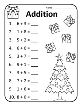 Christmas Math Kindergarten Worksheets Christmas Kindergarten Math ...