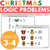 Christmas Math Logic Problems, Puzzles for Addition & Subt