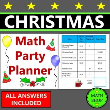 Preview of Christmas Math Money Word Problems Christmas Activities Party Planner