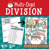 Christmas Math - Multi-Digit Division 4th & 5th - Holiday 