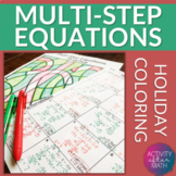 Christmas Math Multi-Step Equations Variables on One Side 