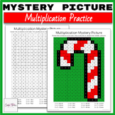 Christmas Math Multiplication Color by Number Mystery Pict