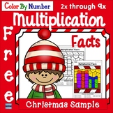 Christmas Math Multiplication Free Color By Number