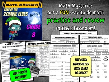 8th Grade Christmas Activity - Christmas Math Mystery