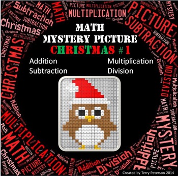 Preview of Christmas Math Mystery Picture Addition Subtraction Multiplication Division