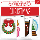Christmas Math Mystery Pictures Pack 1 Grade 3 Multiplicat