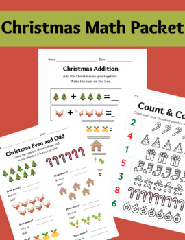 Christmas Math Packet by Kristen Swanson | TPT