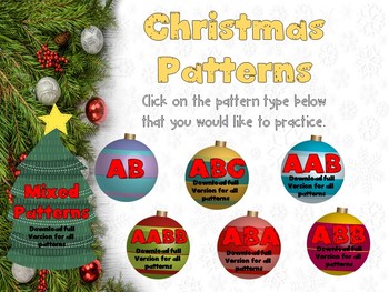 Preview of Christmas Math Patterns SMARTboard  Interactive Whiteboard FREEBIE