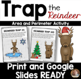 Christmas Math - Trap the Reindeer Perimeter and Area Acti