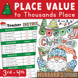 Christmas Math Place Value to 1,000 / Activities - Workshe