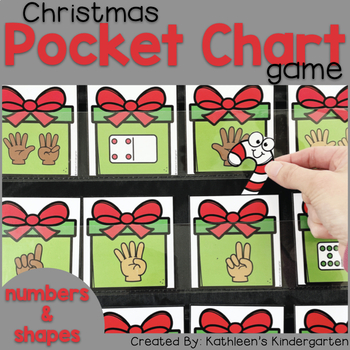 Preview of Christmas Math Pocket Chart Game