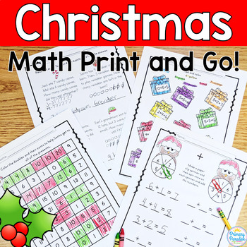 Christmas Math: Print and Go Pack {First and Second Grade} by Primary ...