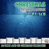Christmas Math and Language Printables Third Grade