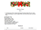 Christmas Math Project - Grade 6