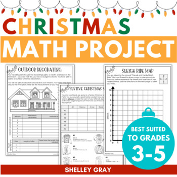Preview of Christmas Math Project, Real Life Christmas Math Tasks for December