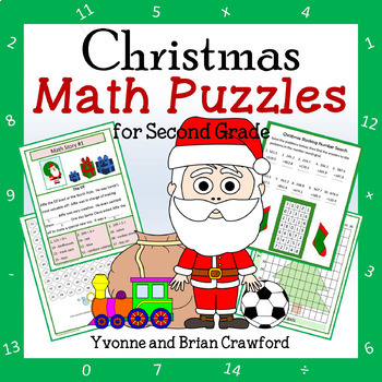 Preview of Christmas Math Puzzles - 2nd Grade | Math Enrichment | Fast Finishers