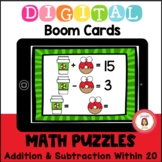 Christmas Math Puzzles Boom Cards Distance Learning