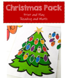 Christmas Math & Reading Play Pack 