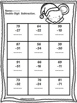 Christmas Math Worksheets 1st Grade by Nastaran | TpT
