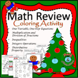 Christmas Math Review - Fun Christmas Coloring Pages (No P