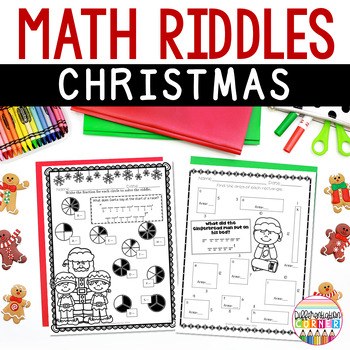 Preview of Christmas Math Worksheets 3rd & 4th Grade Holiday Math Review Packet