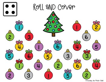 Christmas Math Game with Dice  Totschooling - Toddler, Preschool,  Kindergarten Educational Printables